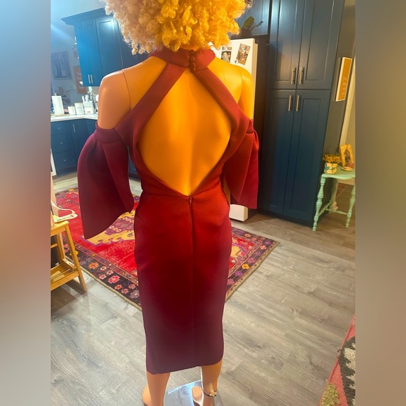 ASOS Purple/Maroon Unique Edgy Cut Out Dress Sz 4 - NWT - Picture 7 of 16